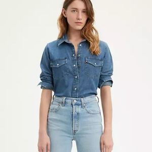Levi denim western snap shirt